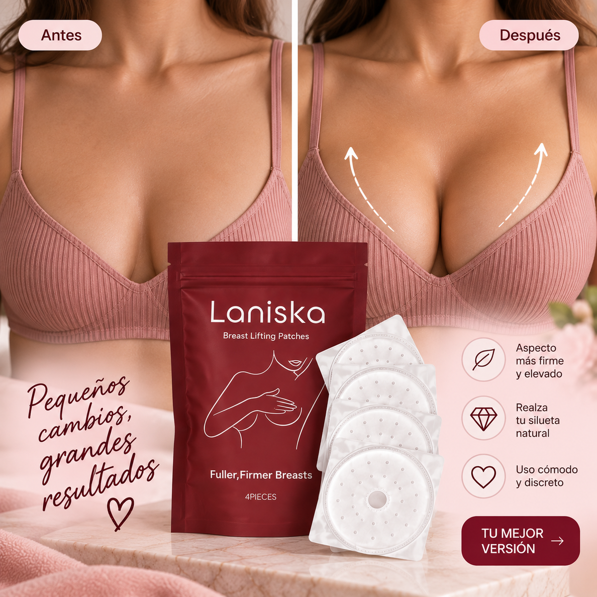 Laniska Parches Lifting para Pechos 4 pcs
